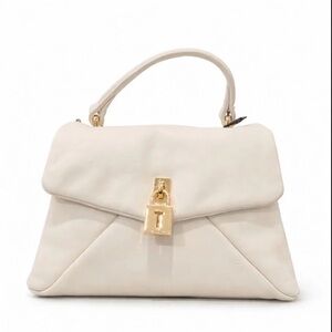 Ted Baker London Cream Satchel with Gold Lock